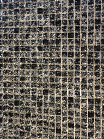 Ice Glass Black Cracked Mosaic
