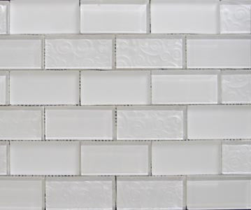 White Subway Glass Mosaic
